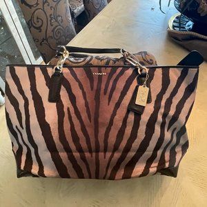 Coach Zebra Print Handbag